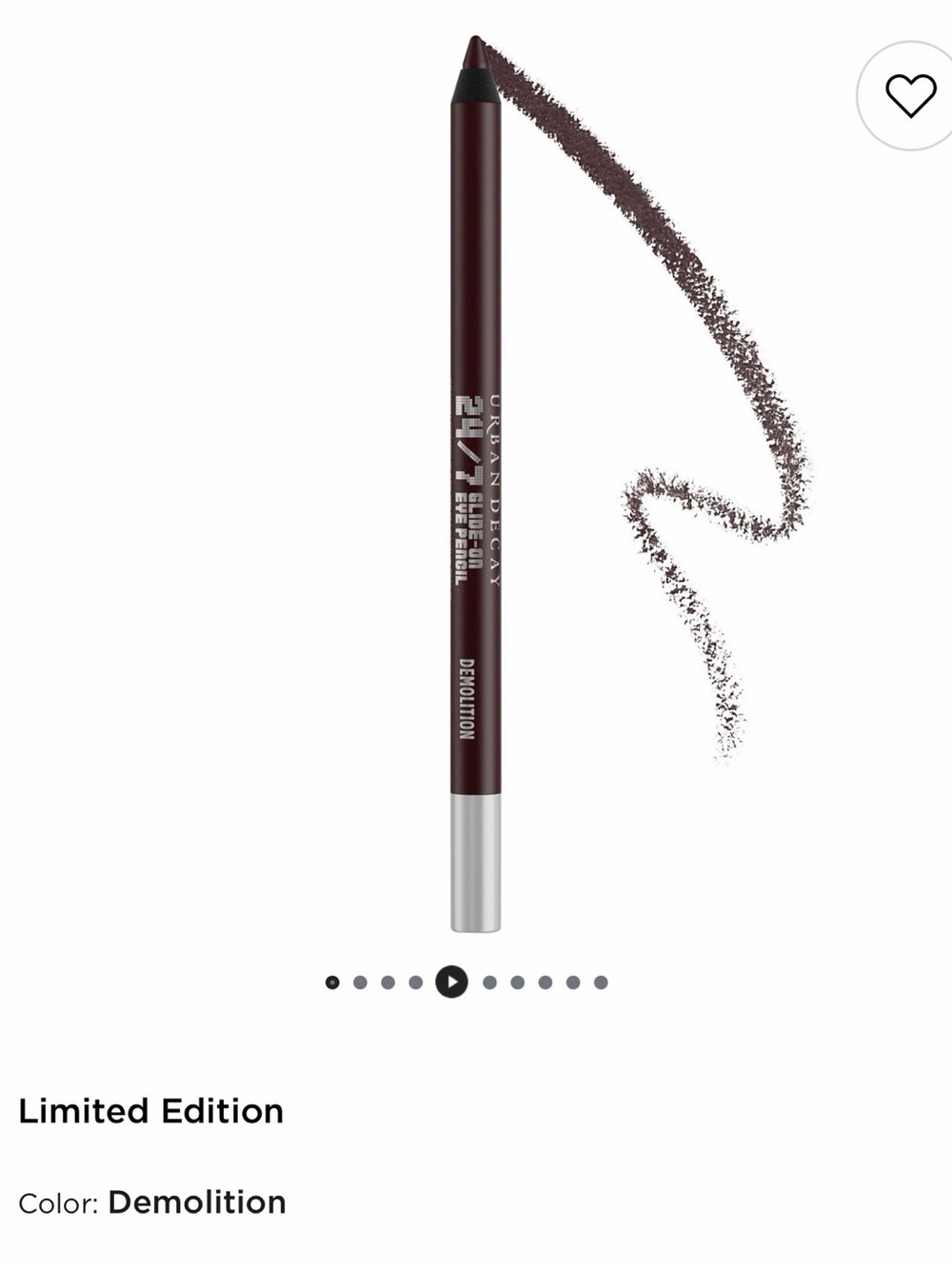 NIB Urban Decay 24/7 Glide On Eye Pencil in DEMOLITION 1.2g & HUDA Eyelashes